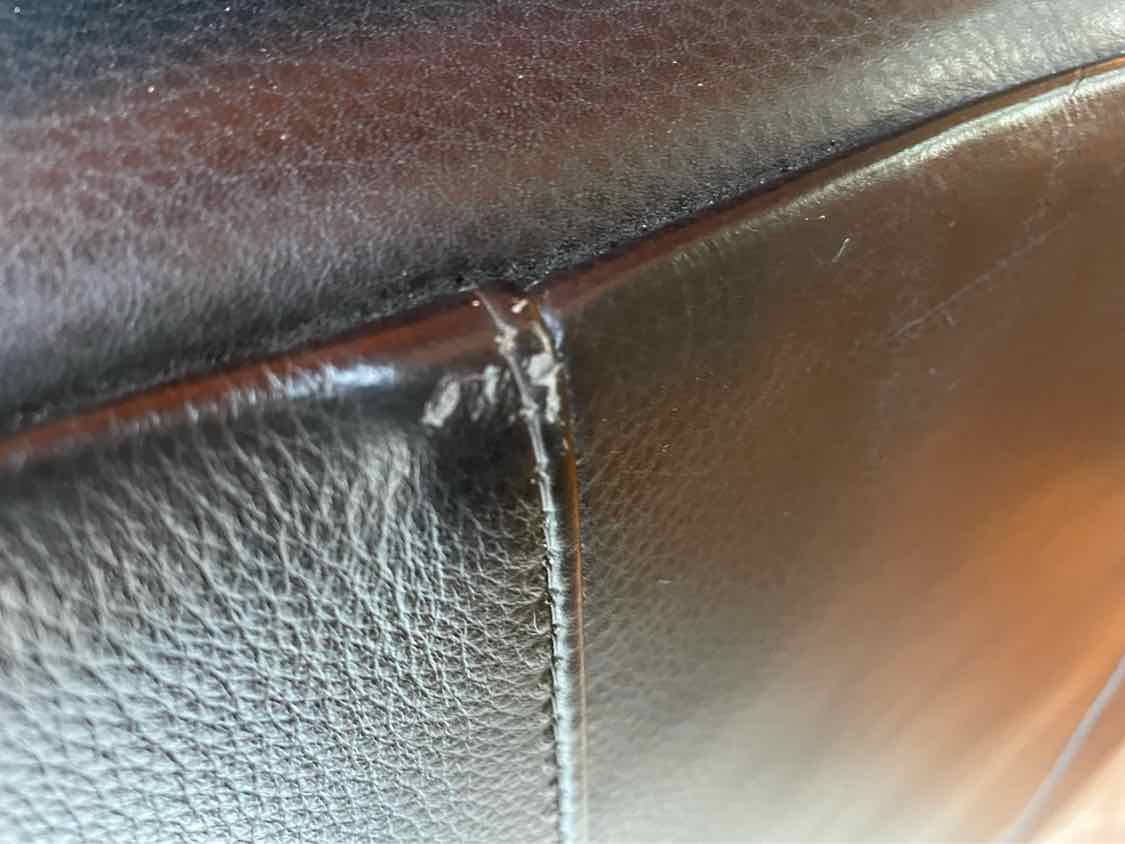 Black Leather Club Chair by Maurice Villency (AS IS)
