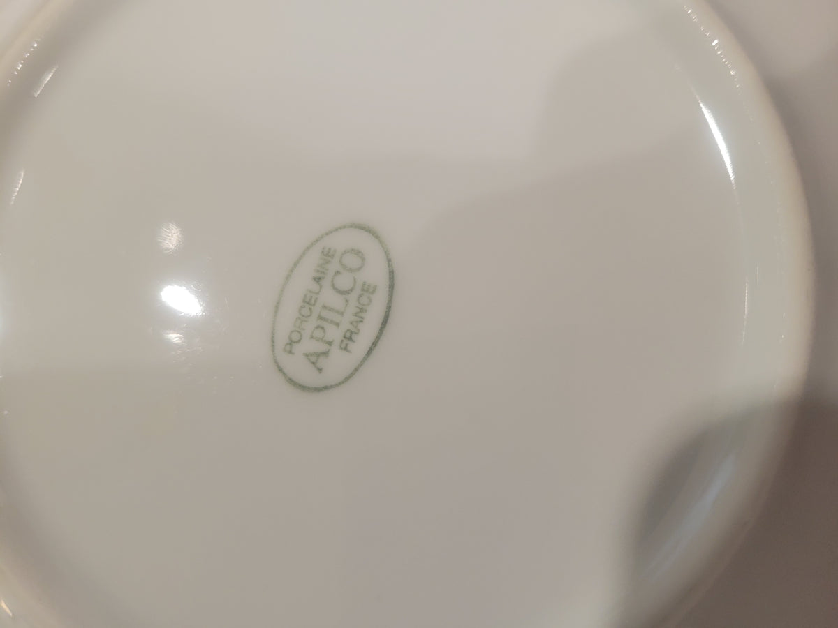 SET of 8 White Porcelain Teacups w/ Saucers
