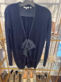 Women's Vince Size S Navy Hooks Sleave Cashmere Sweater