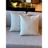 Pair of Custom Biege & White Linen Pillows