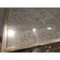 PAIR of Antiqued Mirror Glass Nightstands