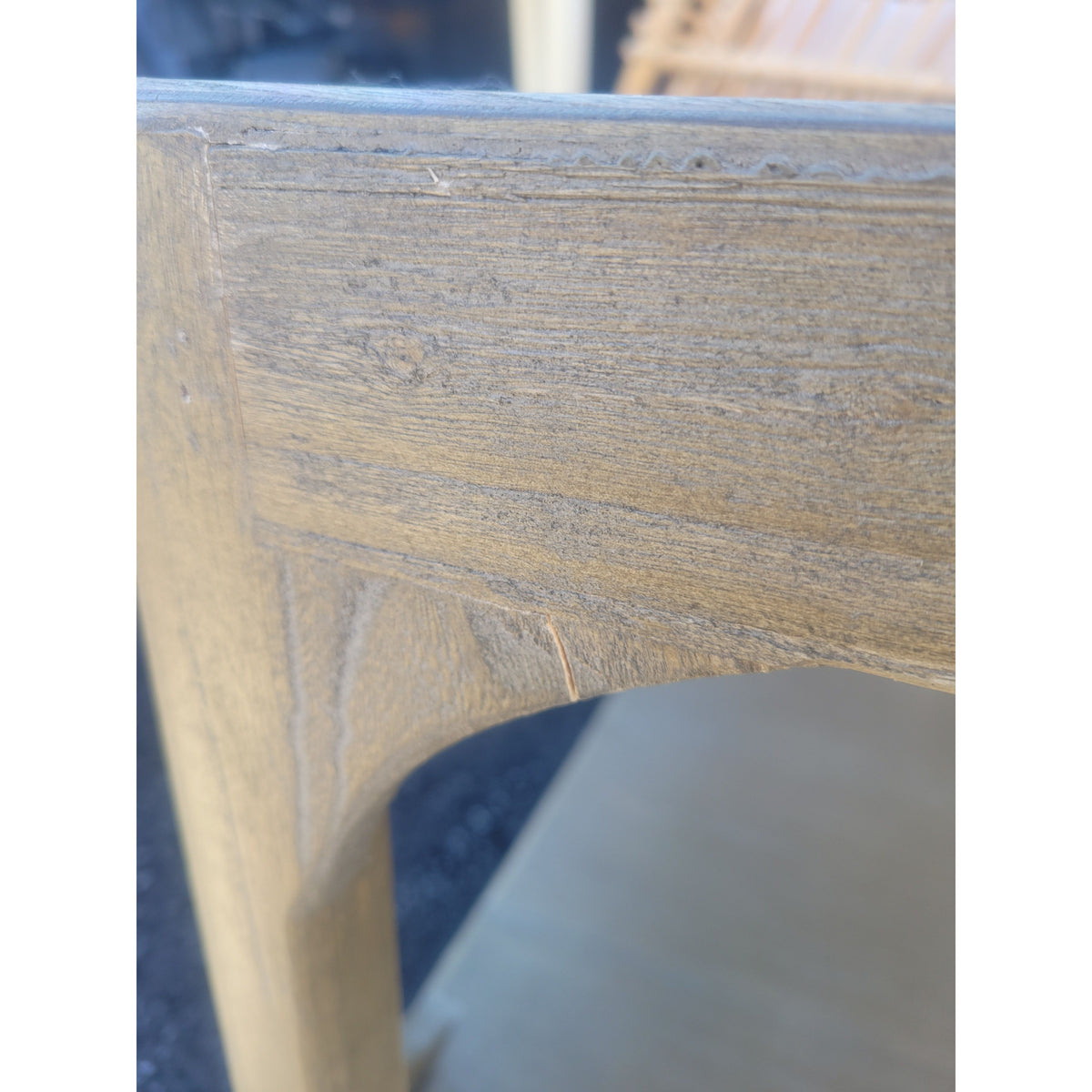 Martens 4-ft Corned-Blocked Rectangular Elm Coffee Table w/ Shelf by RH - colletteconsignment.com