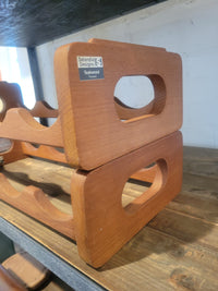 Teak 2-Pc Tabletop Wine Rack for 8 Bottles