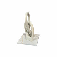 Infinity Loops Sculpture on White Marble Base