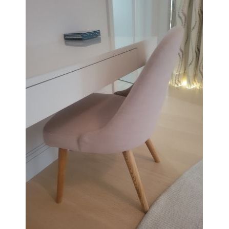 Pink Chair w/ Wood Legs