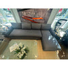 The Dune Chaise Sectional in Performance Stonewashed Linen Chambray 119"Wx65"Dx3