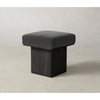 Mulberry Ottoman in Slate Performance Velvet w/ Charcoal Ash Finish