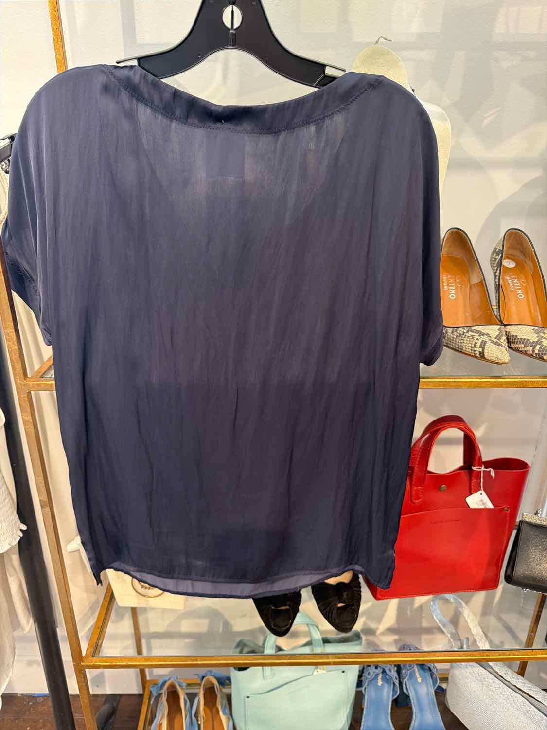 Strenesse Size 4 Navy Blouse