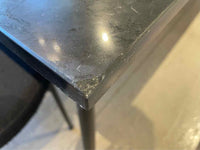 Rectangular Black Marble Top Metal Dining Table (AS IS)