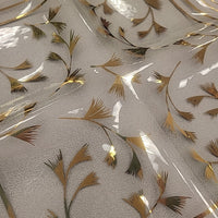 MCM Branches Gold Glass 4-Section Square Platter