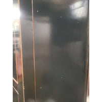 Vintage Asian Black Lacquer Cabinet w/ Brass Hardware