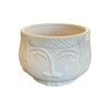 Glazed White Ceramic Lady Head Bowl