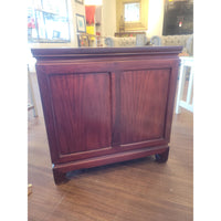 Mid-Century Chinese Chippendale Rosewood Nightstand (AS IS) - colletteconsignment.com
