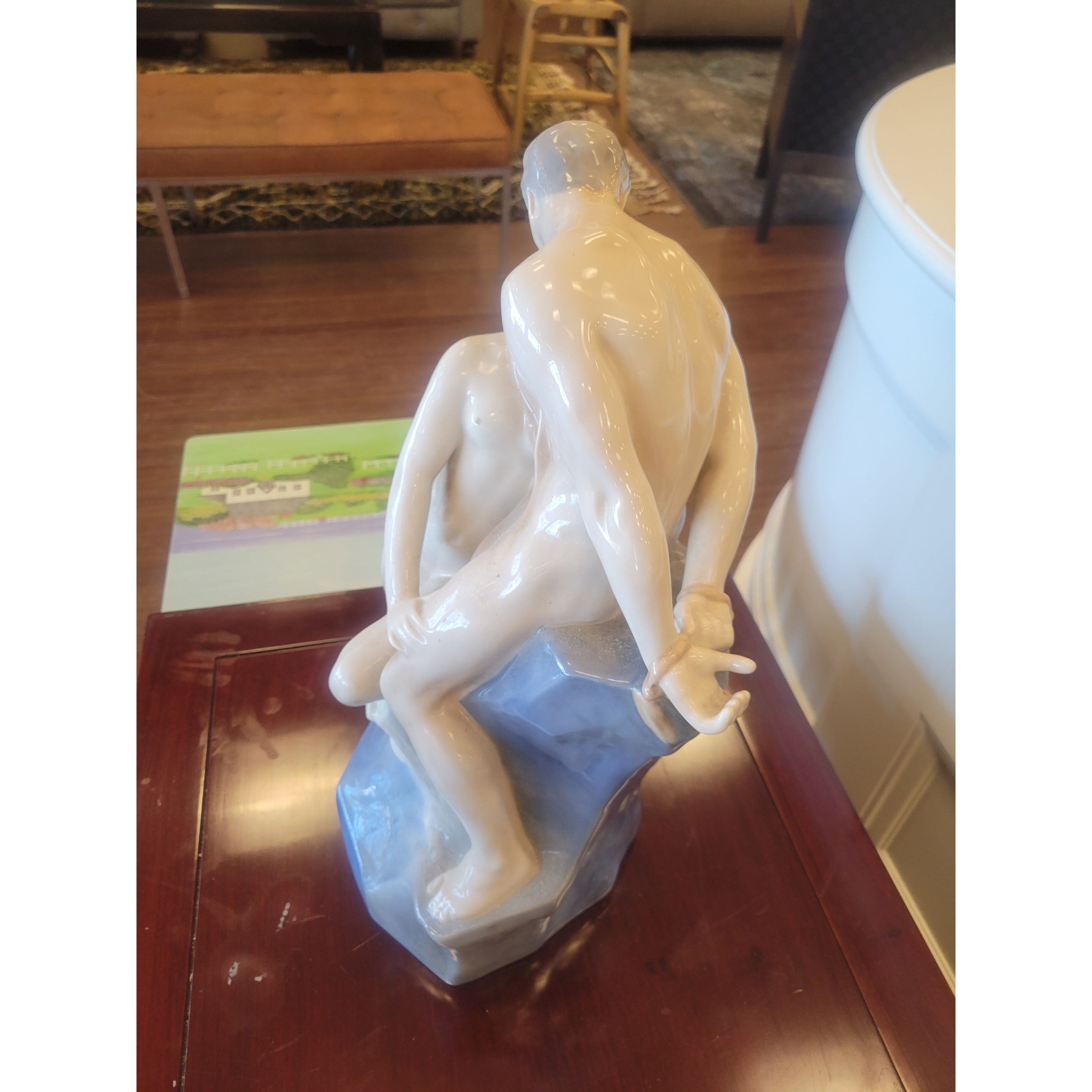 'Wave & Rock' Royal Copenhagen #1132 Porcelain Sculpture by Theodor Lundberg