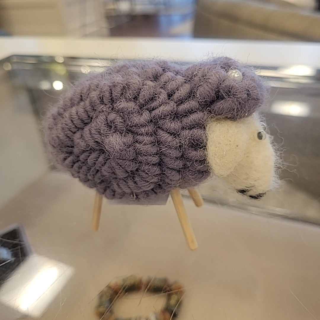 Wool Sheep w/ Stick Legs