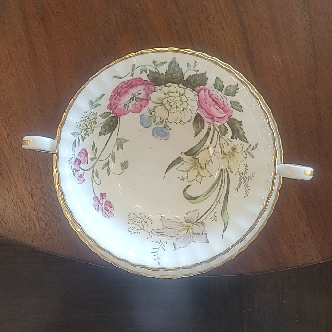 DuBarry Queen Mary China Soup Bowl w/ Saucer