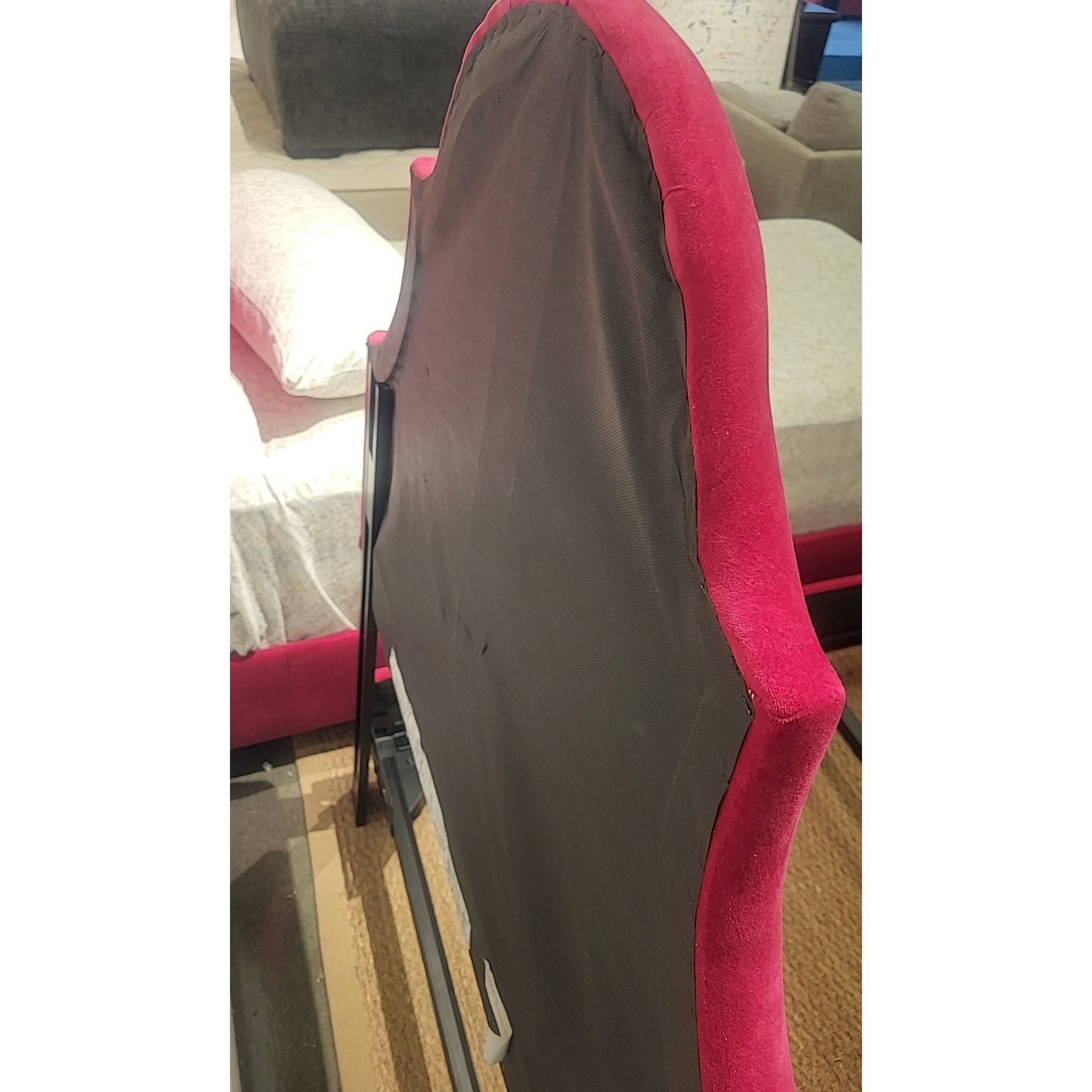 Twin-Sized Pink Velvet Bed