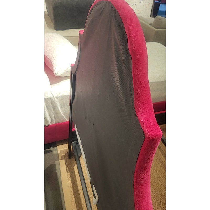 Twin-Sized Pink Velvet Bed