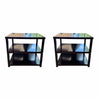 PAIR of 3-Tier Mahogany Side Tables by MG+BW