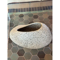 Ikebana Gray Rock Sculptural Vase