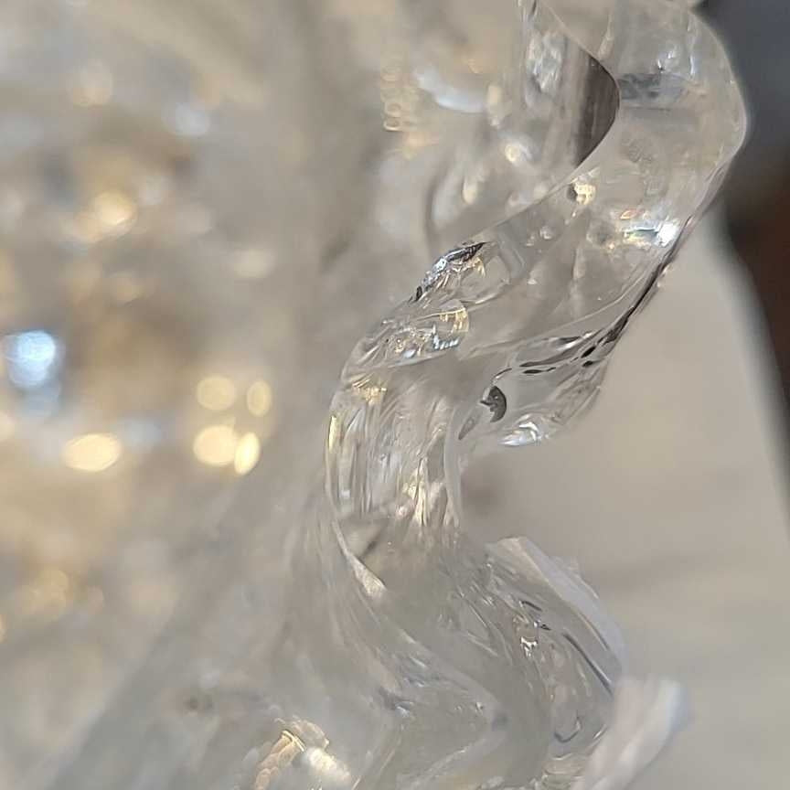 Finnish Art Glass Tripod Bowl by Tapio Wirkkala for Iittala Miracus (AS IS)