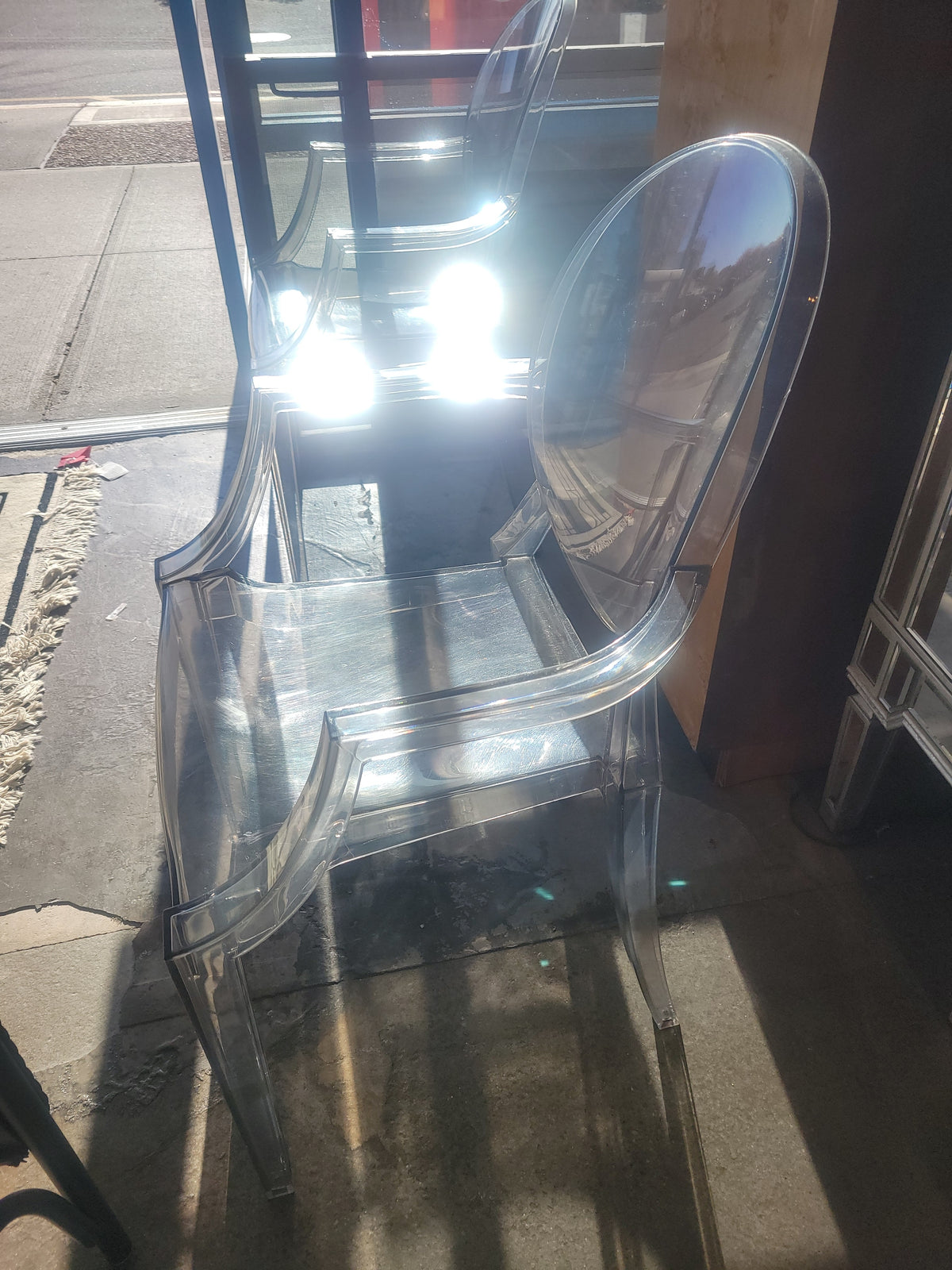 Kartell Ghost Armchair, 21"L X 20"W X 36"H AS IS (Scratches)