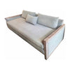 Gray Suede 'Highbridge' Sofa on Walnut Base by Thom Filicia for Kravet