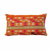 Stella Flame Orange Silk Fiber Lumbar Pillow w/ Down Insert