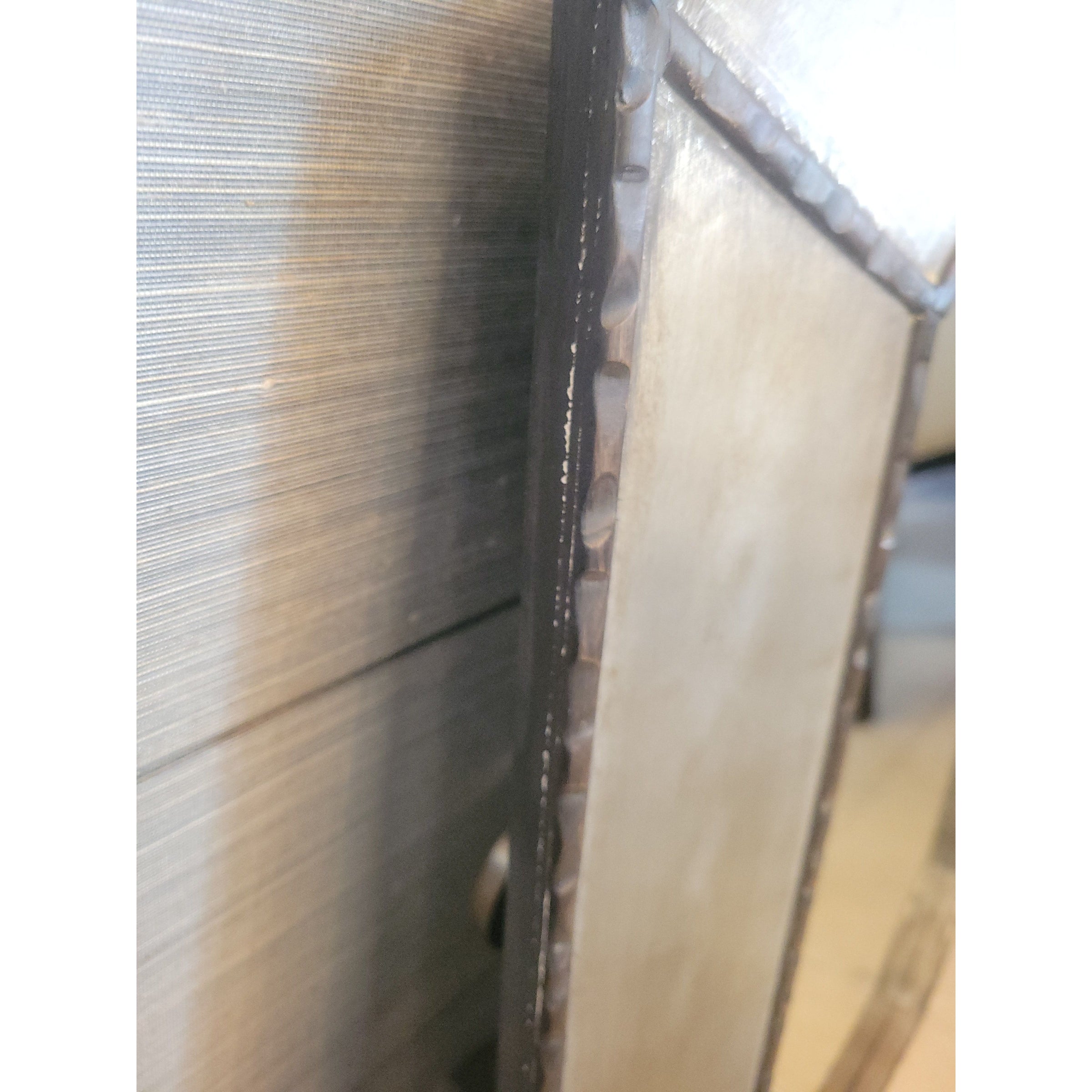 Hammered Aluminum & Bronze Mirror w/ Beveled Glass by Uttermost - colletteconsignment.com