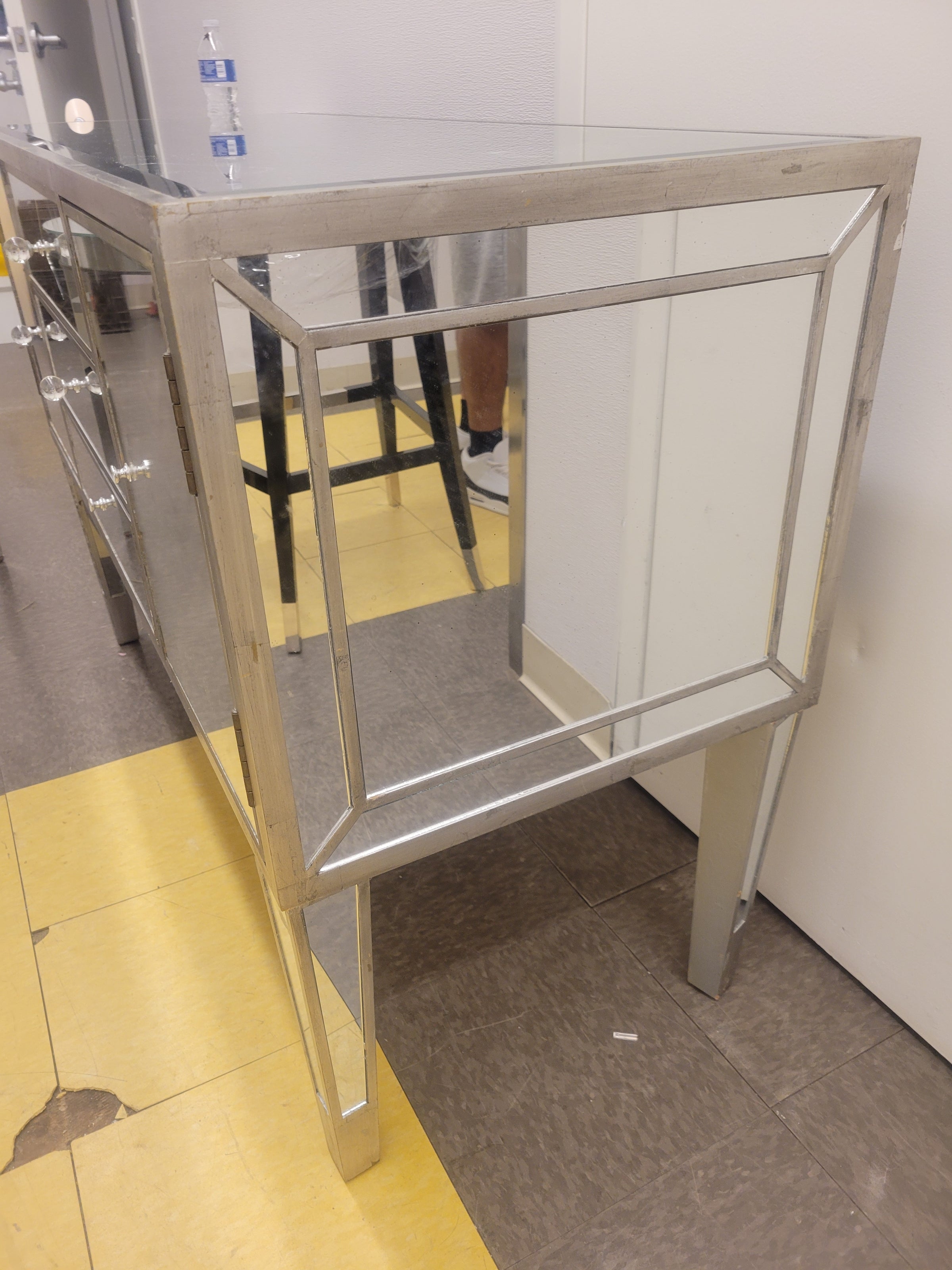 Vintage Mirrored Glass Sideboard (AS IS)