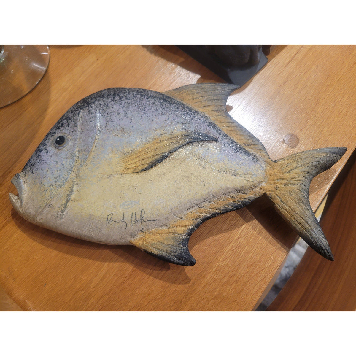Wood Fish Sculpture by Randy Hofman