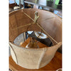 PAIR of Ceramic Table Lamps on Lucite Bases by Made Goods w/ Burlap Shades
