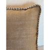 PAIR of Jute Pillows w/ Loop Trim