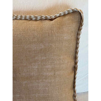 PAIR of Jute Pillows w/ Loop Trim