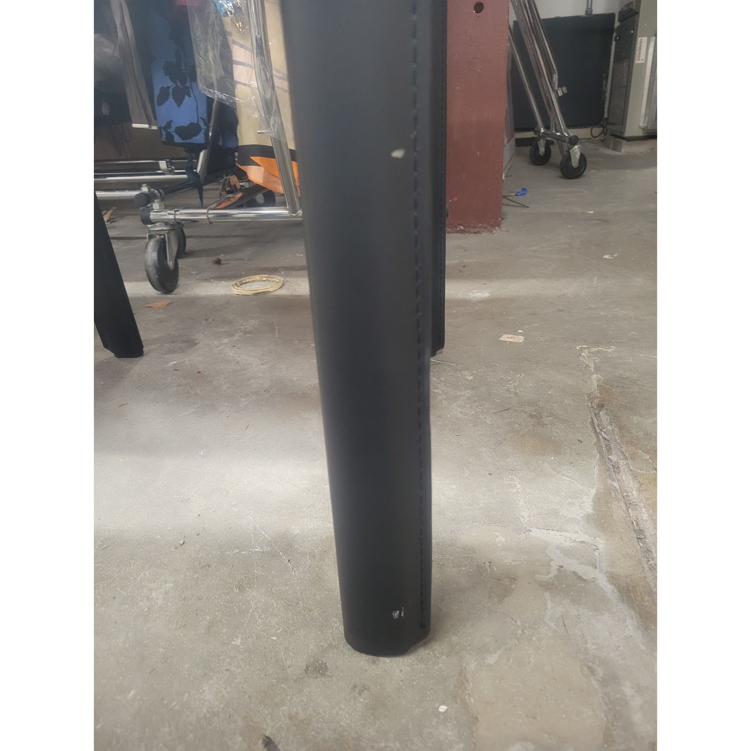 SET of 4 Leather Wrapped Steel Dining Side Chairs by Maria Yee