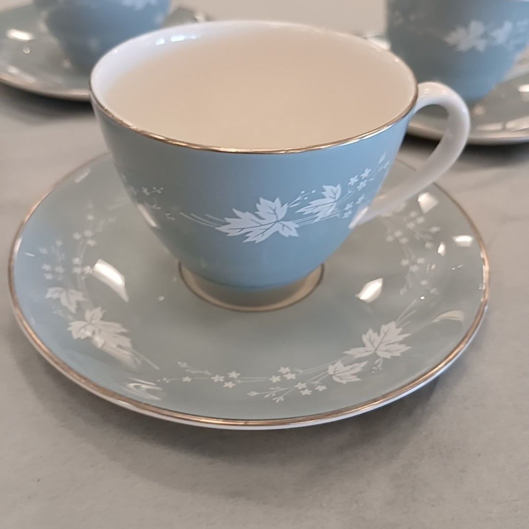 SET of 6 Espresso w/ 8 Saucers by Royal Doulton "Reflection"