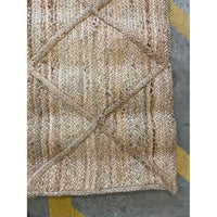 5' x 7' Raised Diamond Jute Rug #43