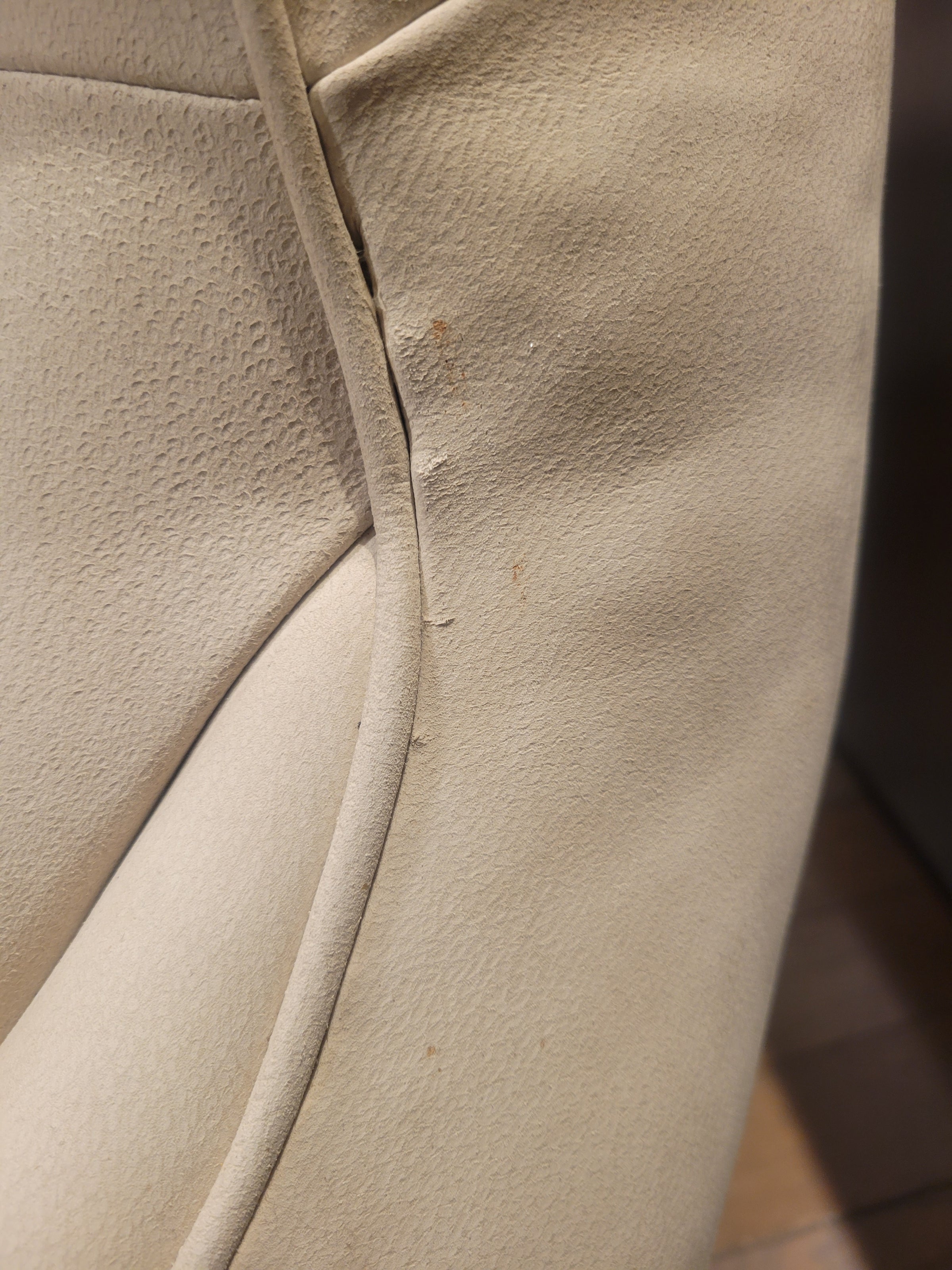 Suede Chaise on Lucite Base by Vladimir Kagan Couture - AS IS