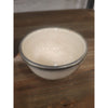 PAIR of White Ceramic Bowls w/ Metal Trim