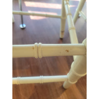 Bulgarian Faux Bamboo Dining Chair w/ Tan Cushion - AS IS