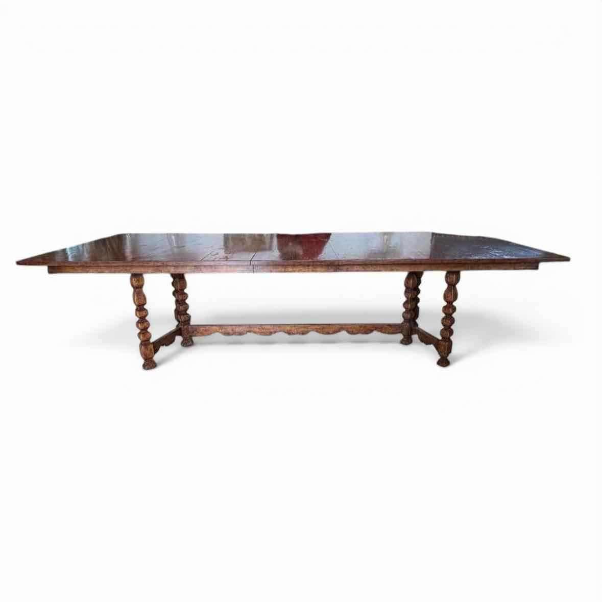 Custom Spanish Dining Table by Dennis & Leen for Holly Hunt 132"L x 50"W x 30"H - colletteconsignment.com