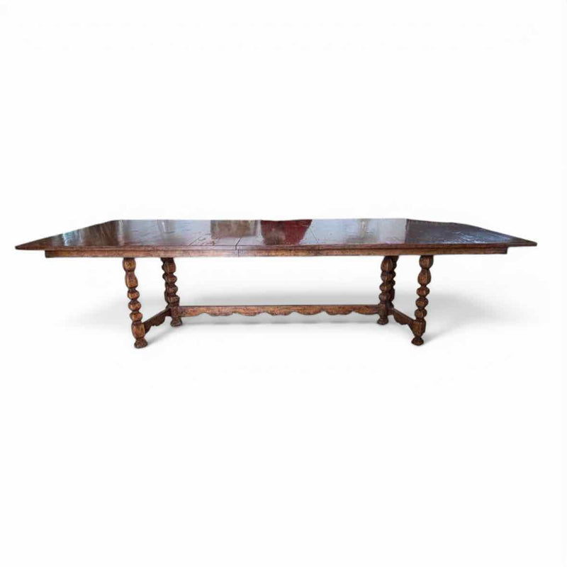 Custom Spanish Dining Table by Dennis & Leen for Holly Hunt 132"L x 50"W x 30"H - colletteconsignment.com