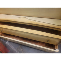 Custom 1960s 5-Drawer Pine Standing Dresser w/ Brass Pulls - colletteconsignment.com