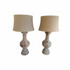 Pair of Carved Driftwood Table Lamps w/ Lampshades