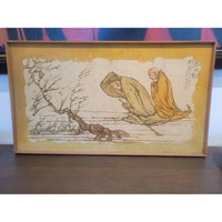 Vintage Taiwanese Batik Painting by Chen Hen in Wood Frame - colletteconsignment.com