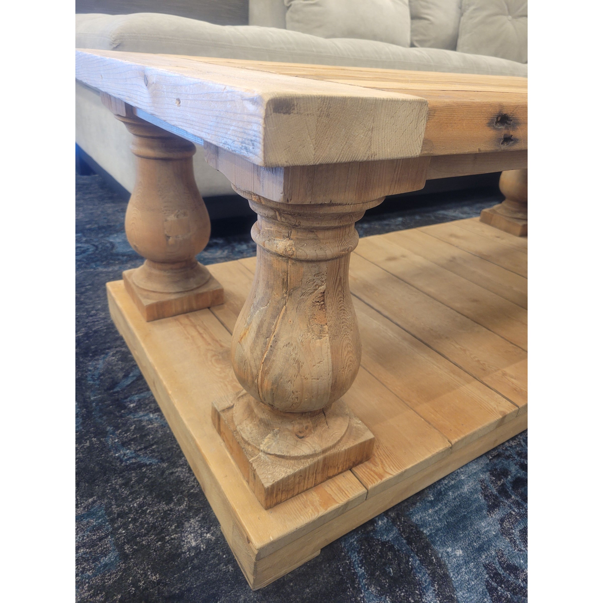 4-ft Rectangular 2-Tier Wood Coffee Table by RH