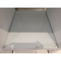 White Linen Maris Nightstand w/ Glass Top & Shelf by Made Goods