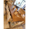 SET of 8 Montauk Linen & Suede Chaise Dining Chairs by Temps Libre