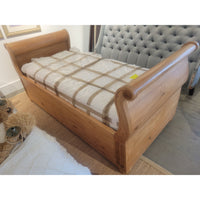 Twin-Sized French Empire Style Pine Bed w/ Twin Trundle