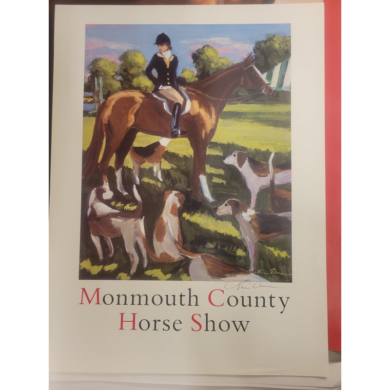 Signed Monmouth County Horse Show Poster by Nina Duran